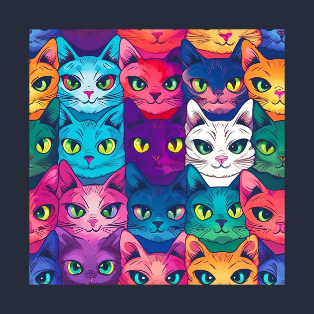 Cats pattern by redwitchart