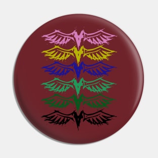 Colourful wings Pin