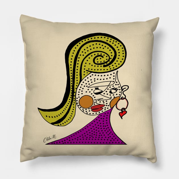POP ART - Cool Blonde Pillow by O.M design
