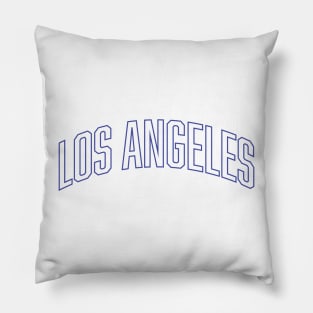 Los Angeles Blue Outline Pillow