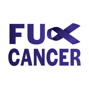 Fuck Cancer (Blue Ribbon) T-Shirt