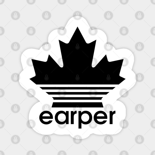 Earper Maple Leaf - Wynonna Earp - Black Font Magnet by VikingElf