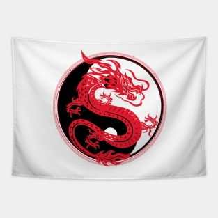 dragon yin yang Tapestry