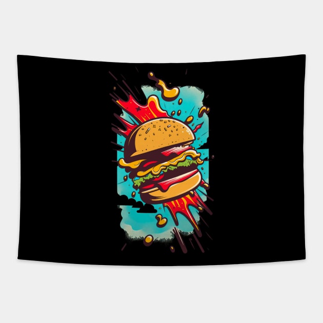 Burger lover Tapestry by Greeck