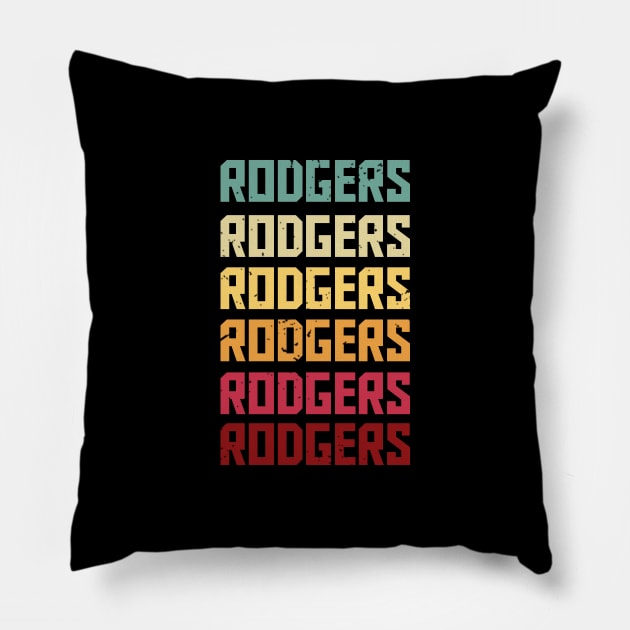 Aaron Rodgers vintage Pillow by AlfinStudio