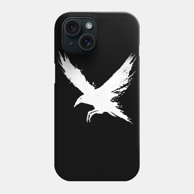 The Raven (White Version) Phone Case by expo