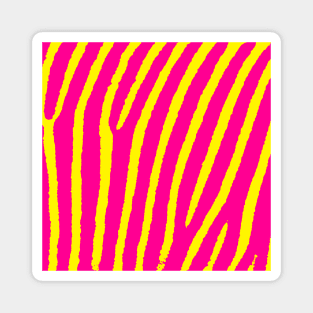 Zebra Print (Pink & Yellow) Magnet