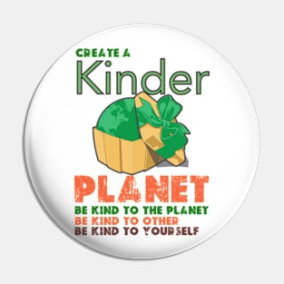 Create A Kinder Planet Earth day 2024  gift april 22 Rainbow Pin
