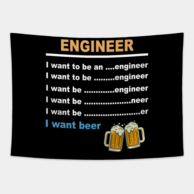 Chemical Engineer Chemical Science Engineering Beer Drinker Tapestry by ChrifBouglas