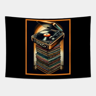 Retro Vinyl And Turntable Tapestry