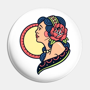 Pretty Hippie Girl Pin