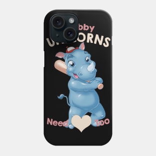 chubby unicorns need love too Phone Case