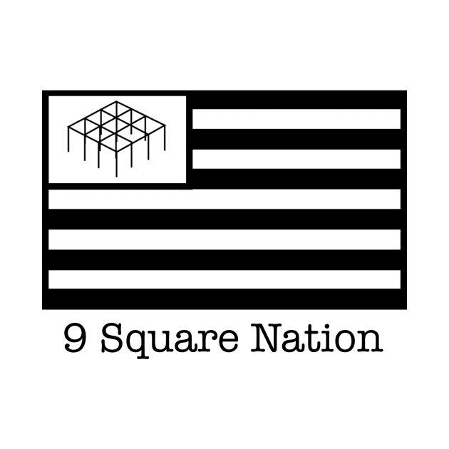 9 Square Nation White Flag Design by LarBear