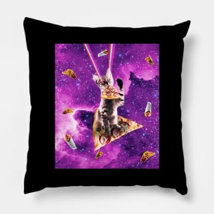 Outer Space Pizza Cat - Rainbow Laser, Taco, Burrito Pillow