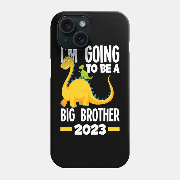 I'm Going To Be A Big Brother 2023 Dinosaur Dino Phone Case by tabbythesing960