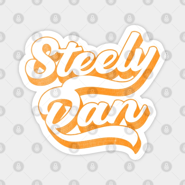 Steely Dan /// Retro Faded-Style Typography Design Magnet by DankFutura