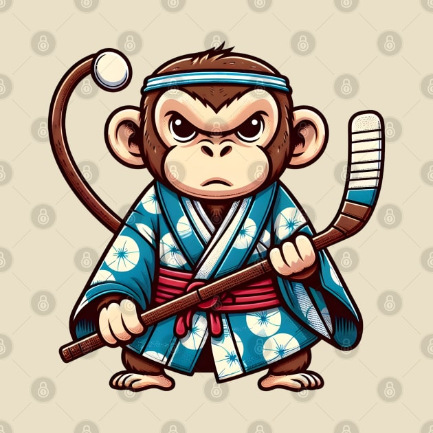 Ice hockey monkey by Japanese Fever