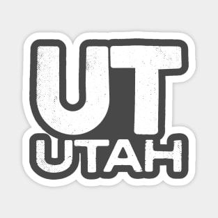 UT Utah Vintage State Typography Magnet