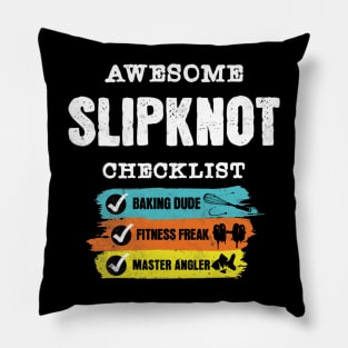 slipk retro checklist Pillow