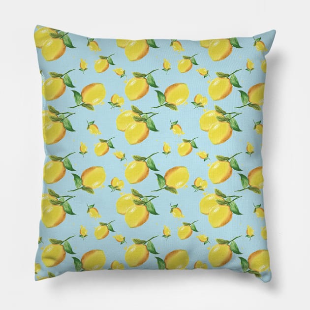 fresh lemons Pillow by raghda