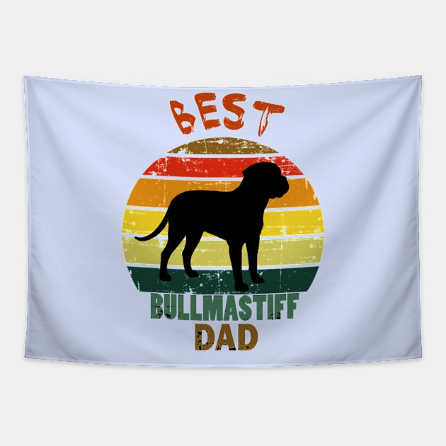 best bullmastiff dad dog lovers Tapestry by mouad13