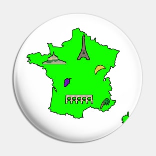 France travel map - Highlights Pin