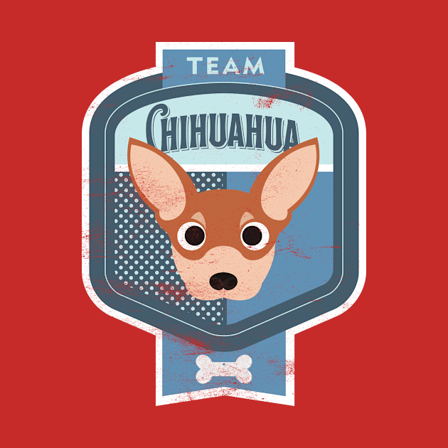 Team Chihuahua - Distressed Chihuahua Beer Label Design - Chihuahua