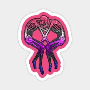 Genderfluid Flag Skeleton Love Magnet