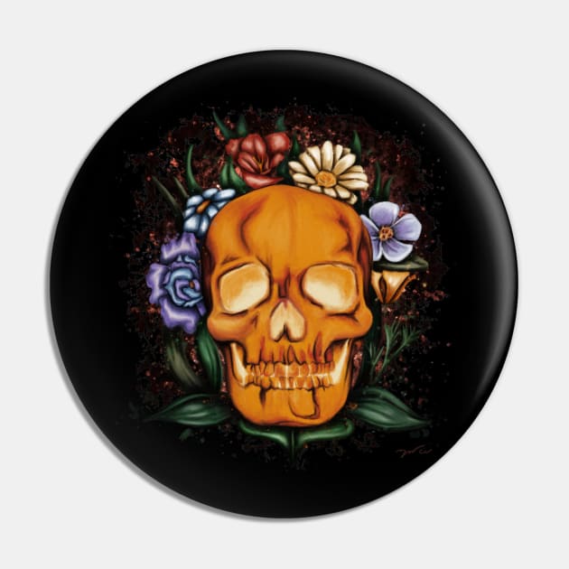 Bright glowing skull with flowers Pin by NadiaChevrel