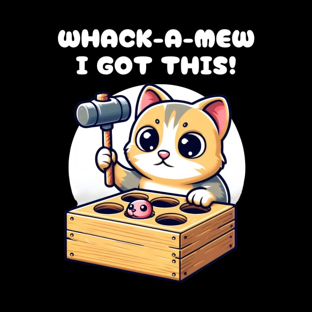 Classic Whack-A-Mew Kitten Toy Hammer Game Cute Cat Humor by Willie Biz Merch