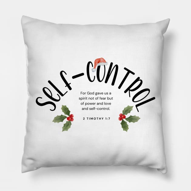 Self Control - Fruits of the Spirit 2023 Christmas | Group | Set Design Pillow by shopfindingbeni