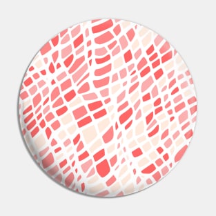 Rectangular Shaped Red Gradation Abstract Art Pin