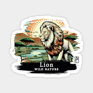 Lion - WILD NATURE - LION -22 Magnet