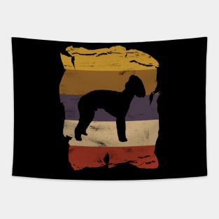 Bedlington Terrier Distressed Vintage Retro Silhouette Tapestry