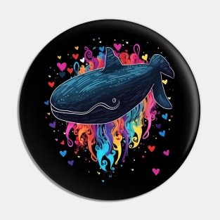 Whale Valentine Day Pin