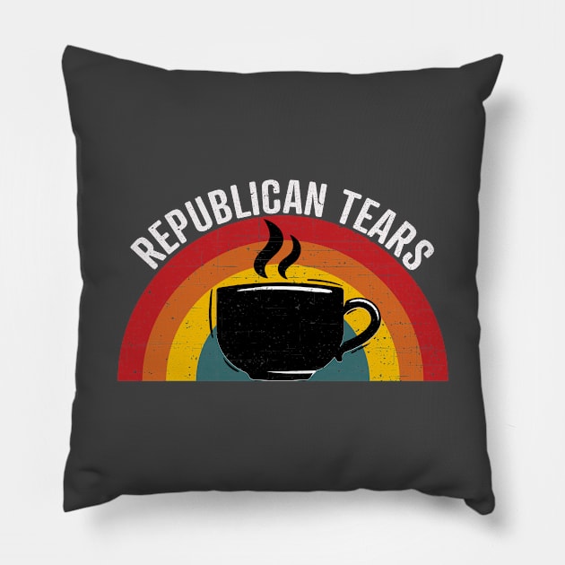 Republican Tears Sunset Retro Gift Pillow by Creative Endeavors