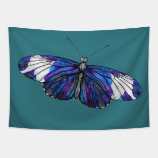 Heliconius sapho butterfly watercolor Tapestry