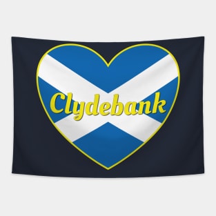 Clydebank Scotland UK Scotland Flag Heart Tapestry