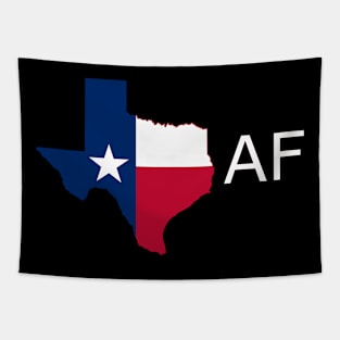 Texas Flag State Outline AF (white) Tapestry