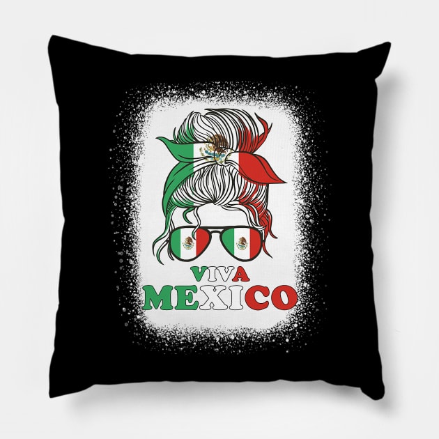 Mexico Independence Day Viva Mexico Pride Women Mexican Flag Pillow by Eleam Junie