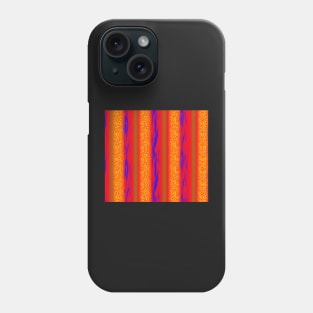 Stripes in Varied Textures Yellow Blue Red Brown Phone Case