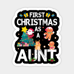 First Christmas As A Aunt Merry Xmas Noel Day Niece Nephew Magnet