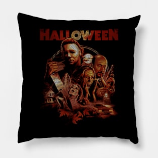 Retro Halloween Movie Pillow