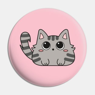 Cute grey tabby kitten Pin