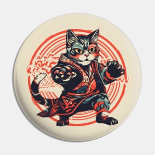 Vector style edo cat Pin