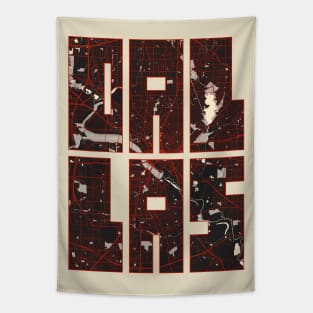 Dallas, Texas, USA City Map Typography - Vector Tapestry