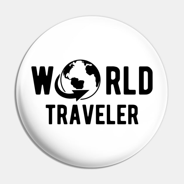 World Traveler Pin by KC Happy Shop