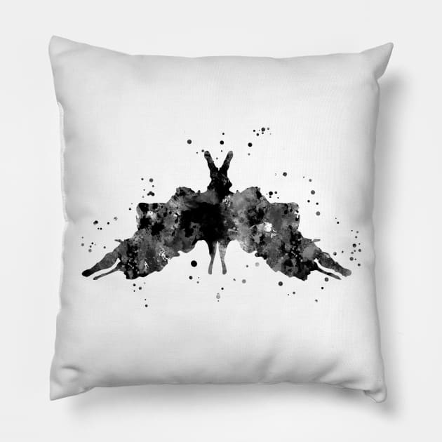 Rorschach card 5 Pillow by RosaliArt