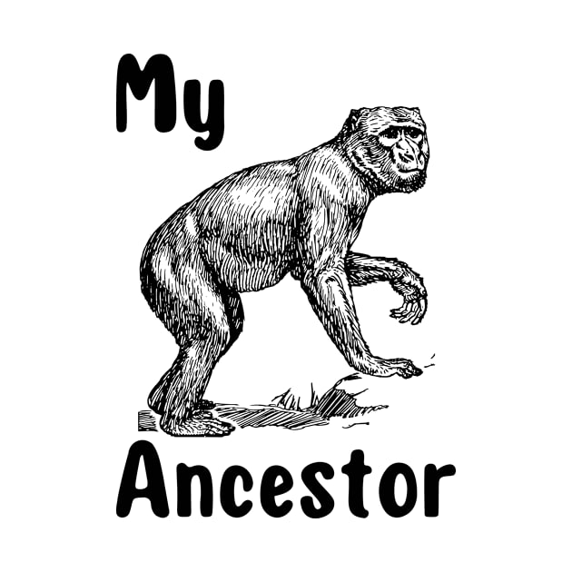 My Monkey Ancestor | A Humorous and Endearing Illustration of a Primate by MrDoze