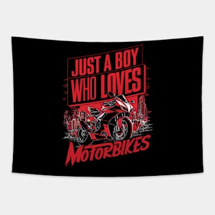 Just a boy who loves motorbikes Tapestry